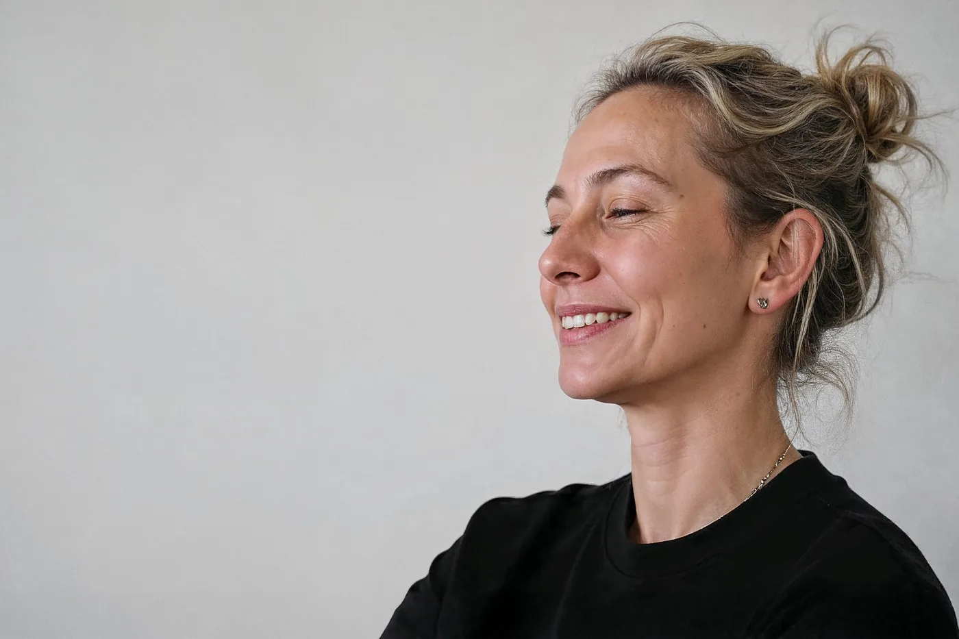 A happy patient after treatment in Cornwall
